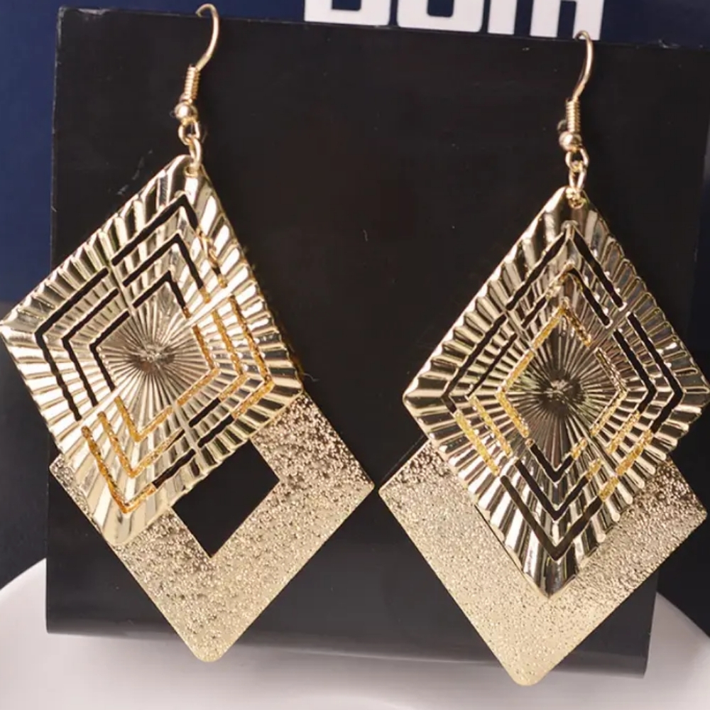 18k Gold Plated Minimalist Long Dangle Earrings
